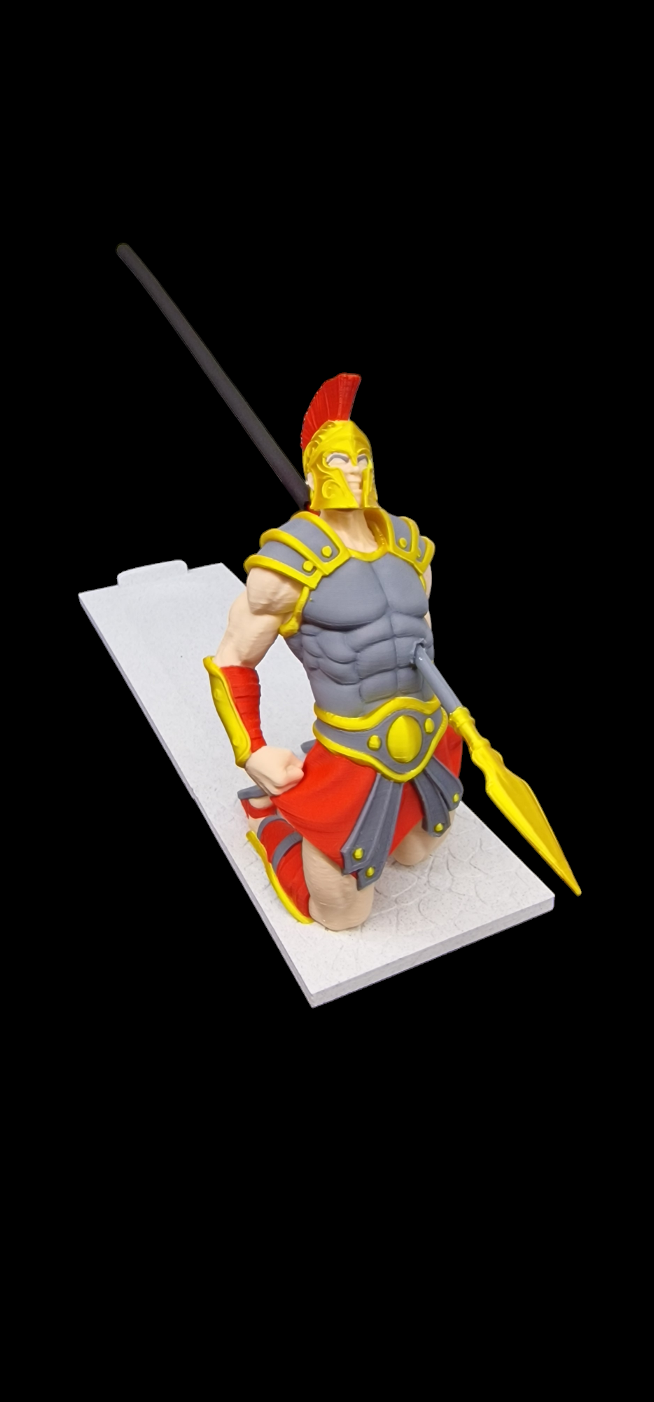 Unikátní stojánek na vonné tyčinky - Římský válečník zasažený oštěpem
